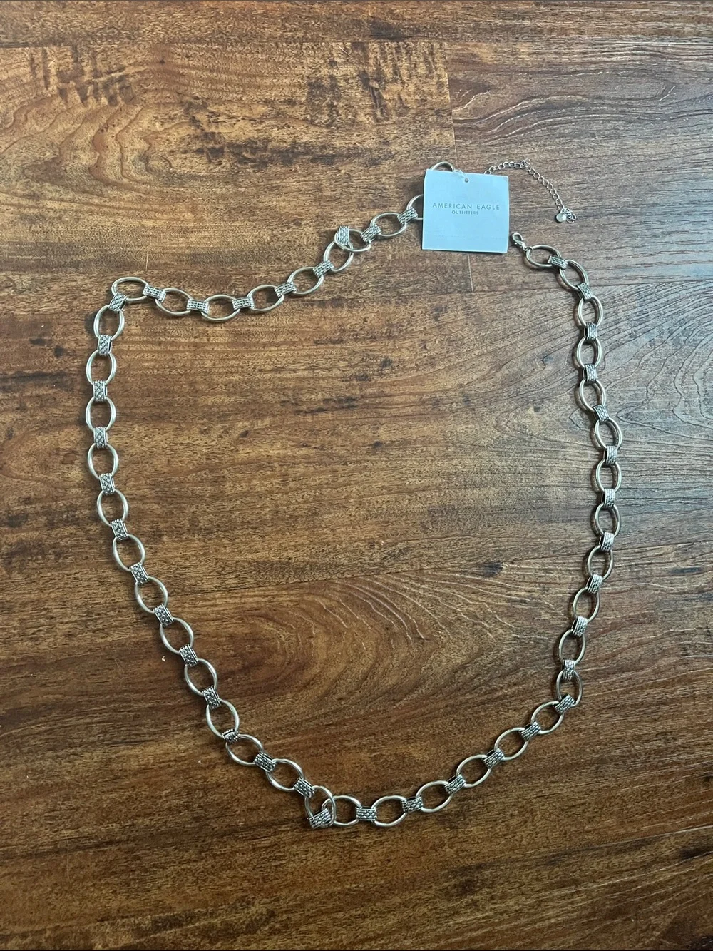 American Eagle Silver Chunky Chain Link Belt